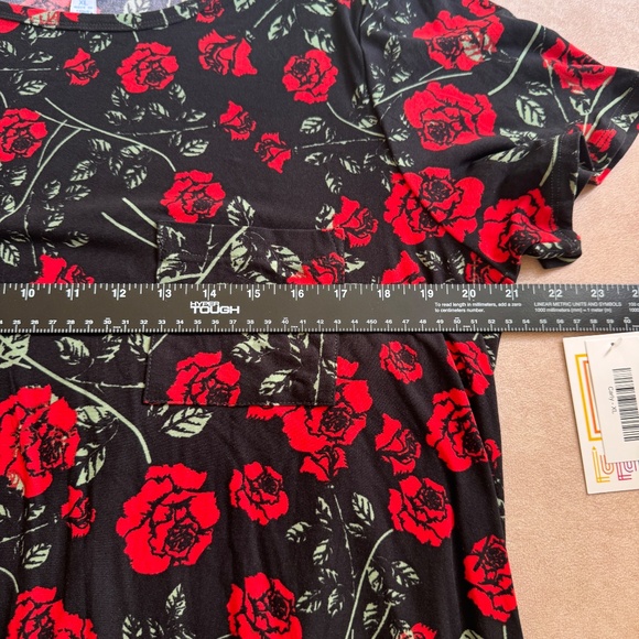 LulaRoe Carly High Low Swing Dress • size large • NWT • Black and Cream - Picture 4 of 7